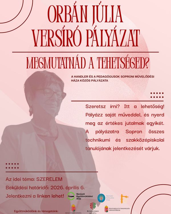 Orbán Júlia Versíró pályázat