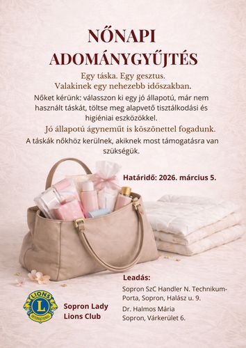 Nőnapi admománygyűjtés