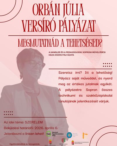 Orbán Júlia Versíró pályázat